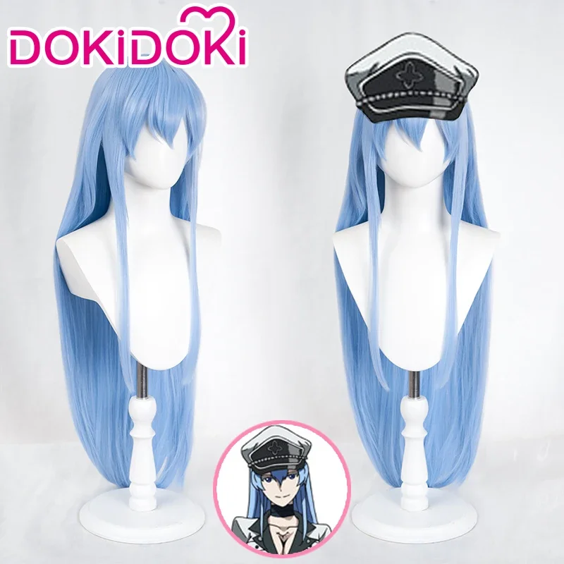

IN STOCK Esdeath Wig Anime Akame ga KILL!Cosplay DokiDoki Women Blue Long Hair Heat Resistant Synthetic ga