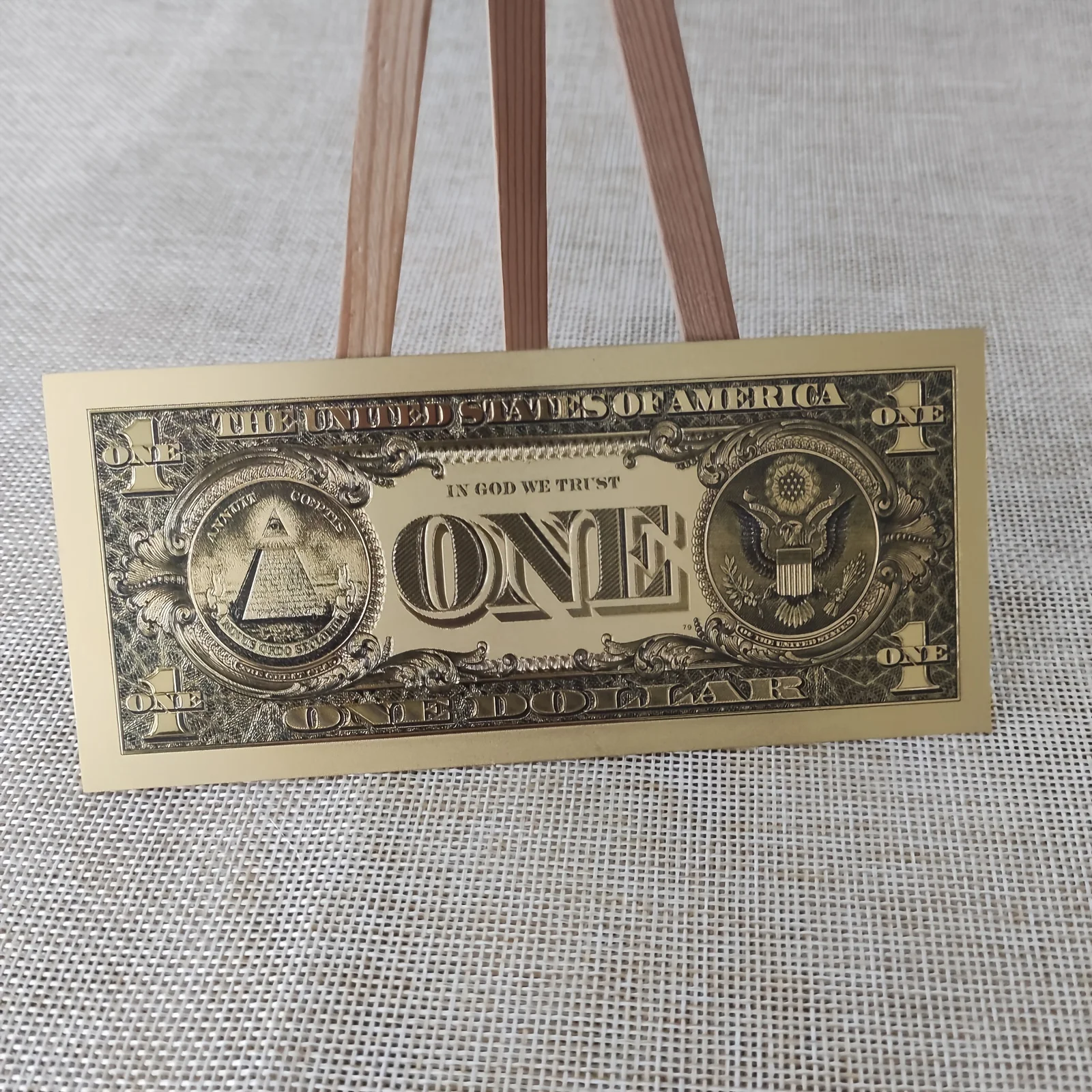 7Pcs Gold Plated US Dollar Bills Gold Foil Banknotes Fake Paper Money Banknotes Crafts For Collection Home Decor