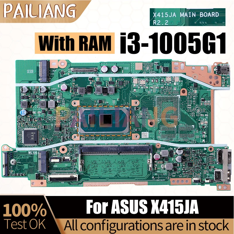 Imagem -02 - Placa-mãe Laptop Asus X415ja R2.2 Srgkf I31005g1 com Ram Completo Testado