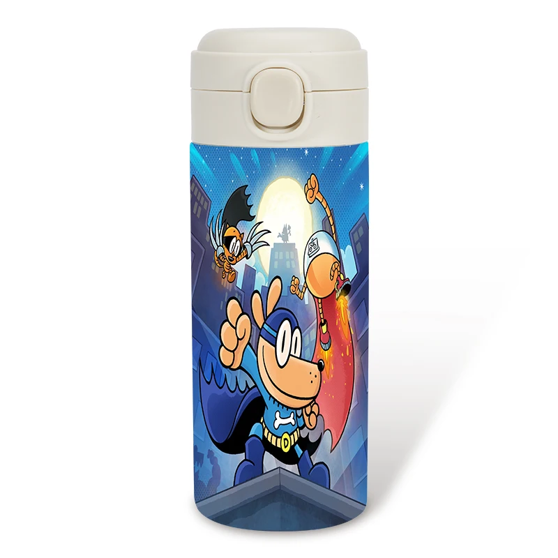 

420ml Dog Man Thermal Cup Portable Large Capacity Outdoor Sports Water Bottle Drinking Vacuum Cup 304 Stainless Water Bottle