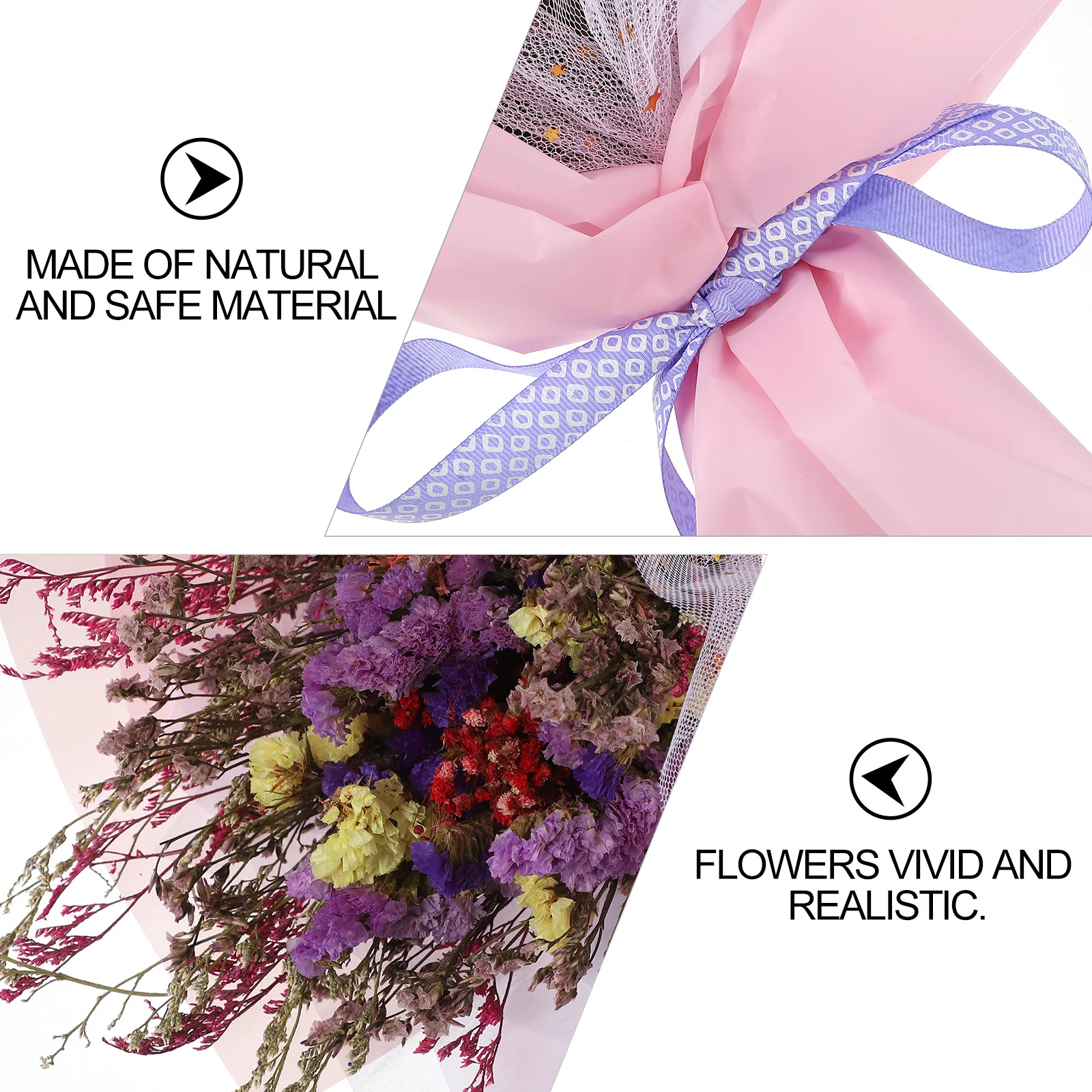 

1 set 1 Set Natural Dried Flower Bouquet Preserved Romantic Flowers Wedding Home Decor Office Decoration Photo Props Gift