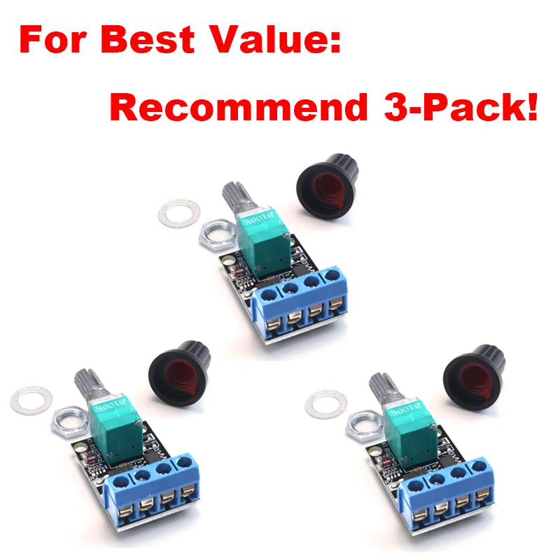 PWM DC Motor Speed Controller 5V-16V 10A with ON/OFF Switch LED Dimmer Module for Arduino DIY Projects