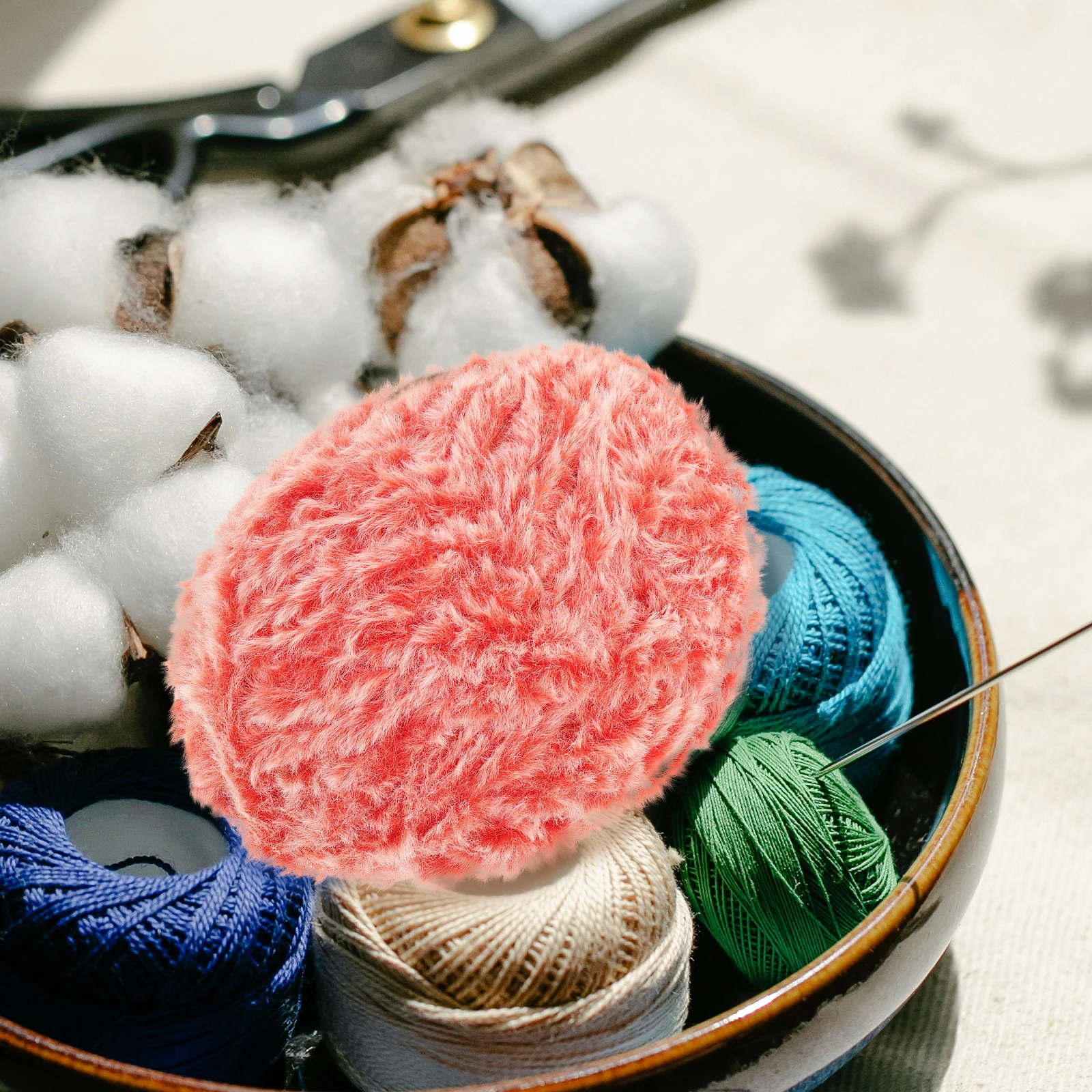 

Velvet Yarn Imitation Fleece Acrylic Portable Fibers Knitting Crocheting DIY Hats Scarves 15 Red Soft Braided Yarn