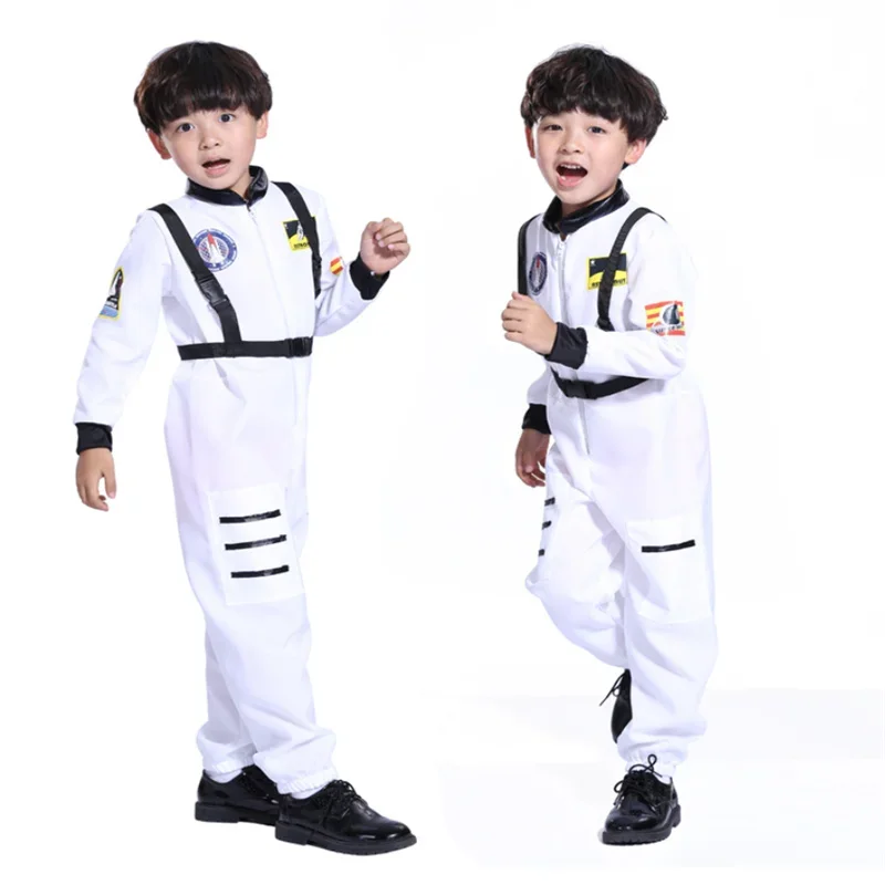 Costume d'astronome pour enfants et adultes, combinaison de pilotes imbibés d'espace, tenue de cosplay de carnaval de Pourim, casque de fête pour hommes et garçons