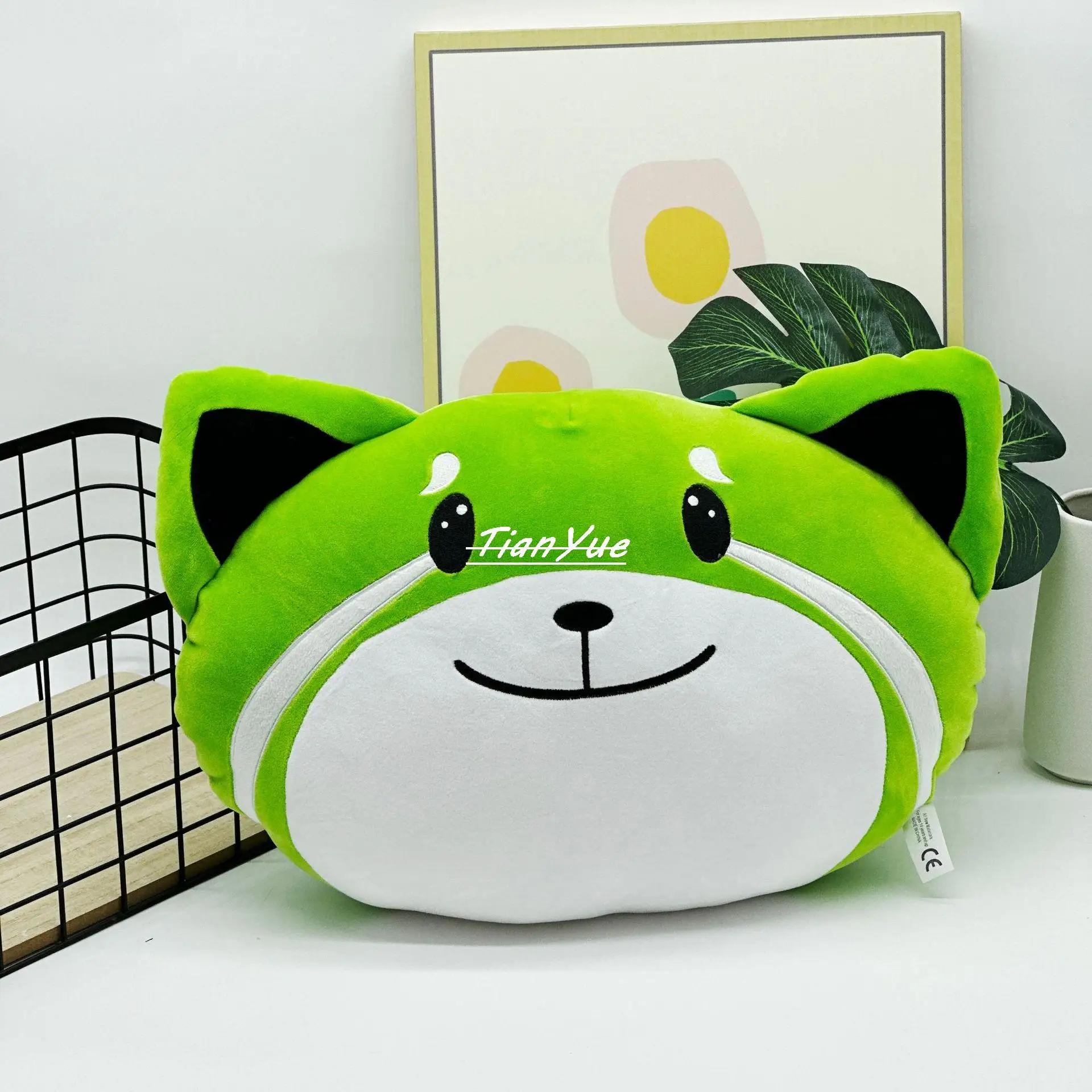 Cute The Weeknd Kiss Land Green dog Pillow Stuffed doll Xmas Soft doll for children\'s Birthday gift 42cm