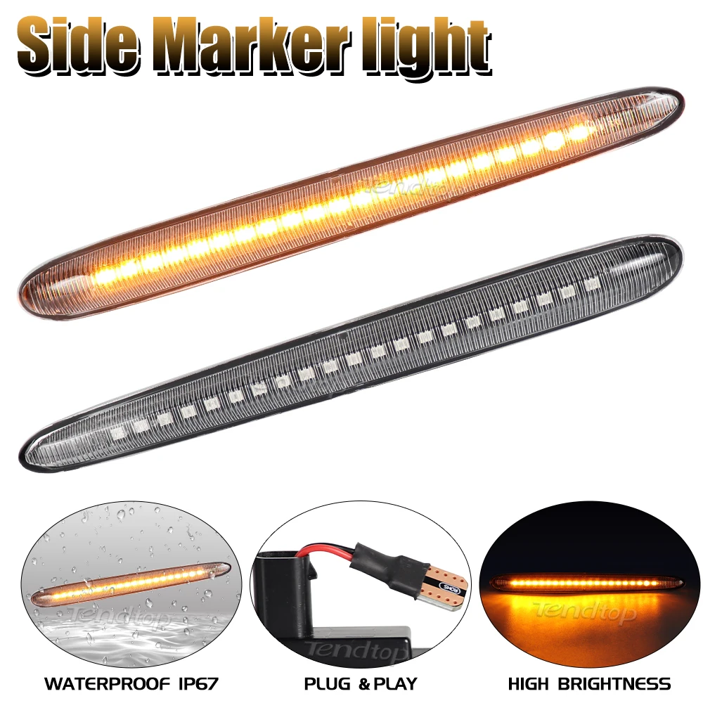 2Pcs LED Dynamic Side Marker Lights Arrow Turn Signal Blinker Lamps For Alfa Romeo Giulietta 940 Juliet # 50513758 5052294