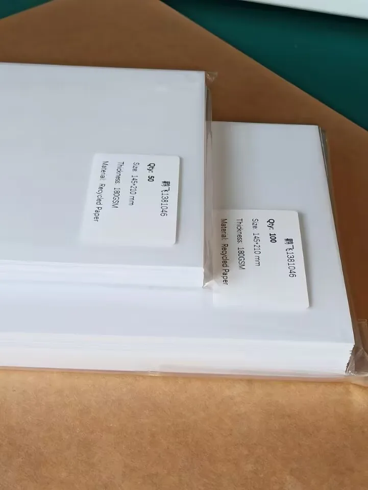Size A5 Plain White Cardstock Smooth Thick Paper For Craft - Thickness 180GSM 65lb Cover