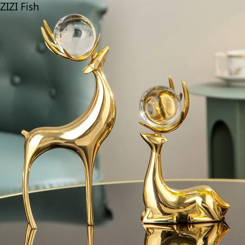 crystal-ball-decorative-brass-deer-statue-desk-decoration-ornaments-creative-golden-deer-delicate-sculpture-room-aesthetic-decor
