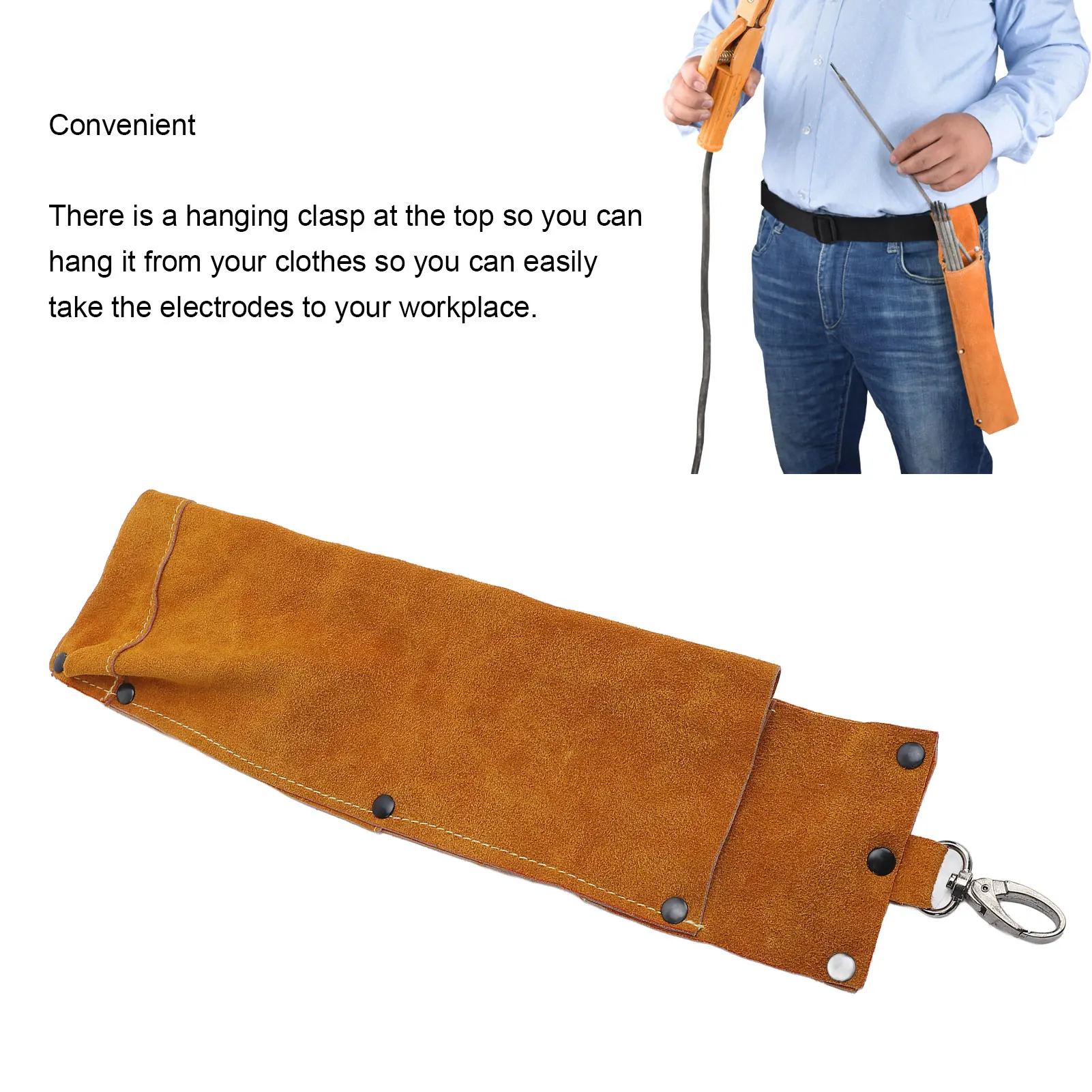 Leather Welding Rod Bag Welding Electrode Storage  Flame Retardant Leather Welding Rod Storage Container Welding Rod Pouch