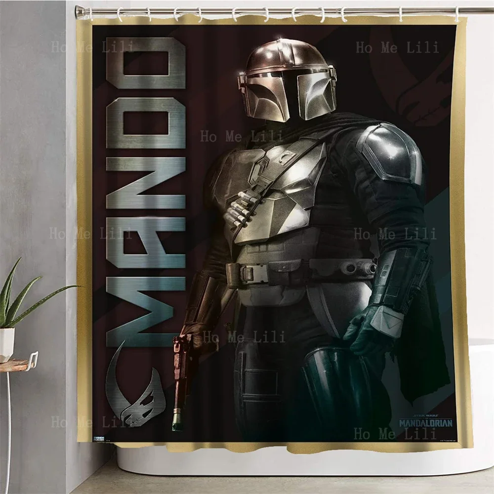 Trend International Planet Robot Portrait Artwork Of Beautiful Soldiers In The Dark Light Shower Curtain For Bathroom Decor