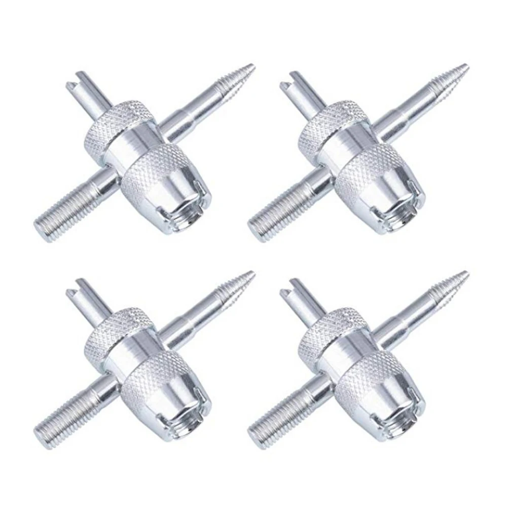 1/10/50/100Pcs 4-in-1 Tire Valve Stem Removal Tool Valve Stem Puller Tire Repair Tool Valve Core Removal Tool Tire Cleaning Tool