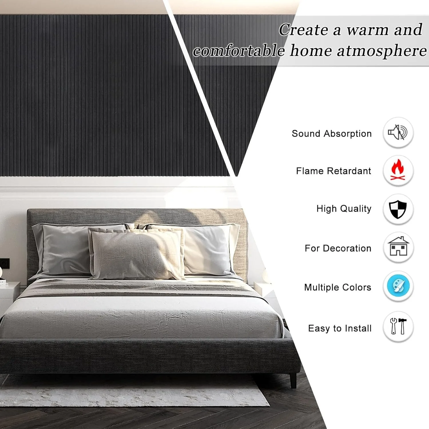 Panel acústico de insonorización Diy, 12 Uds., decoración, Panel de absorción acústica, aislamiento acústico para estudio en casa, paneles absorbentes de sonido