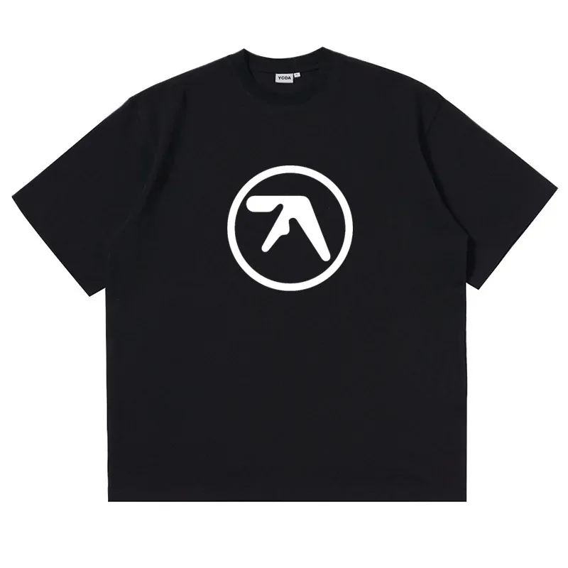 2024 Korean style Men Tshirt Cotton Aphex Twin Y2k Streetwear Graphic Korean Fashion Print Harajuku Vintage Tops Tees Oversized