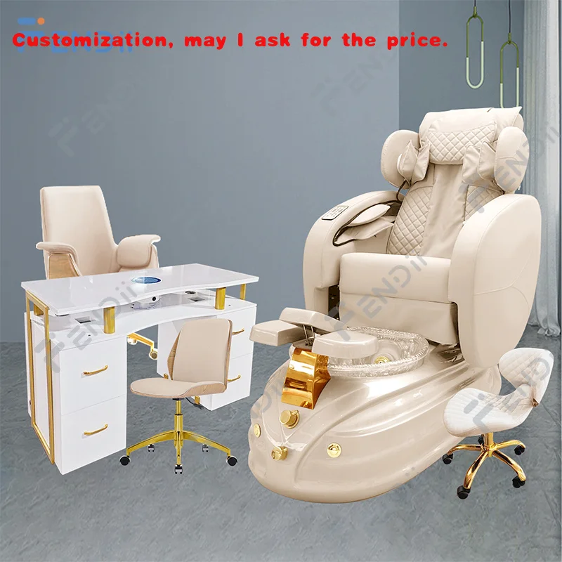 

custom.Luxury Pedicure Massage Chair with Shiatsu Back Massage and Foot Spa Basin