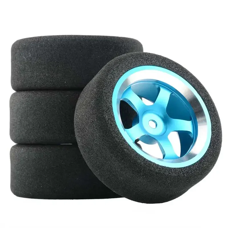 

12mm Hex RC Racing Cars Accessories 4Pcs Set Racing Foam Tire Wheel Rim Set For HSP HPI 1/10 On-road RC Car