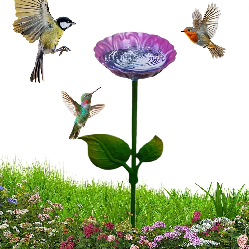 Farbiger Lotusblatt-Vogelfutterspender, vertikales Blumentablett, kreativer Eisen-Futterspender, Heimdekoration, Zubehör für Vögel, Taubenzubehör