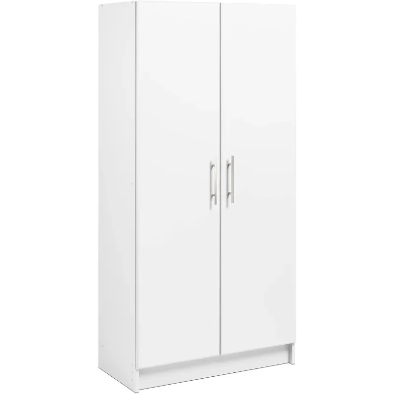Prepac Elite 32 Storage Cabinet, White Storage Cabinet, Bathroom Cabinet, Pantry Cabinet with 3 Shelves 16 D x 32 W x 65 H