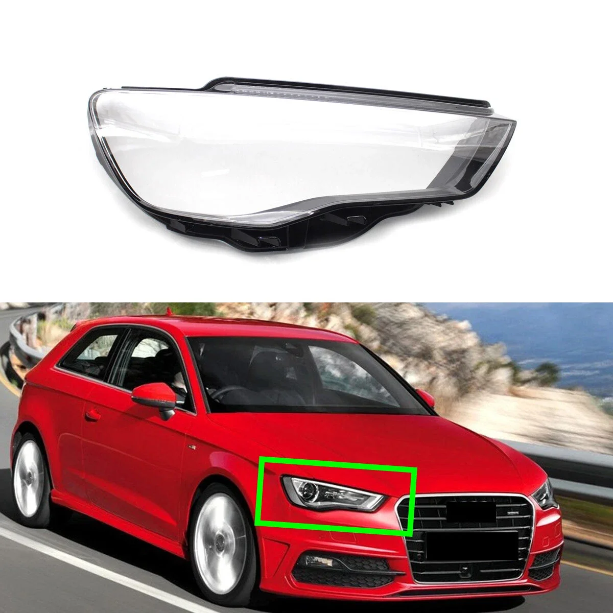 Transparent Lampshade Clear Car Headlamp Shell For Mazda 3 Sedan 2006-2012 Alight Lens Cover For Audi A3 2013 - 2016
