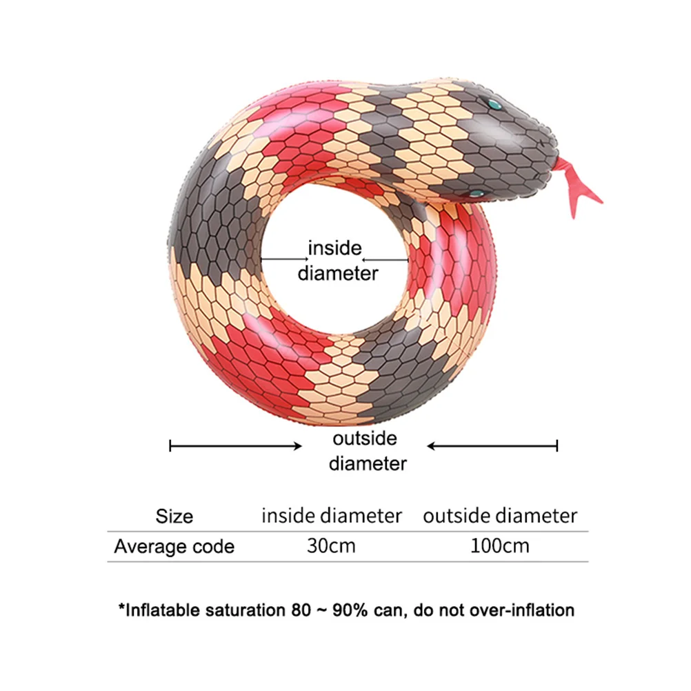 Anello da nuoto gonfiabile per zattera a ciambella aperta con serpente galleggiante per piscina, neonato