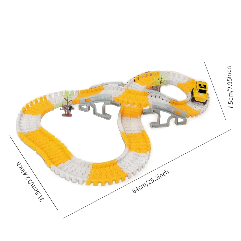 Elektryczny wagon kolejowy odmiana tor zabawek ręcznie robione puzzle samochód wyścigowy zestaw klocków chłopiec dziewczyna prezent urodzinowy prezent na Halloween