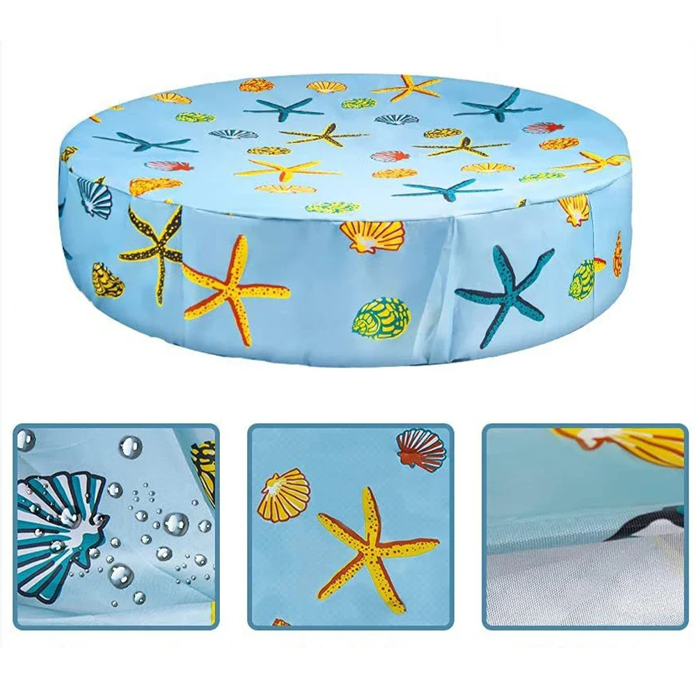 

Foldable Pet Swimming Pool Cover Tarpaulin Round Rain Cover Pool Protective Cover With Drawstring Swimming Pool Accessories