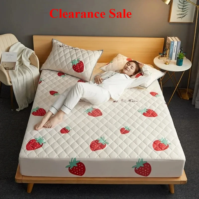 

2025 new antibacterial padded waterproof mattress urine-proof mattress non-slip cover mattress protective cover