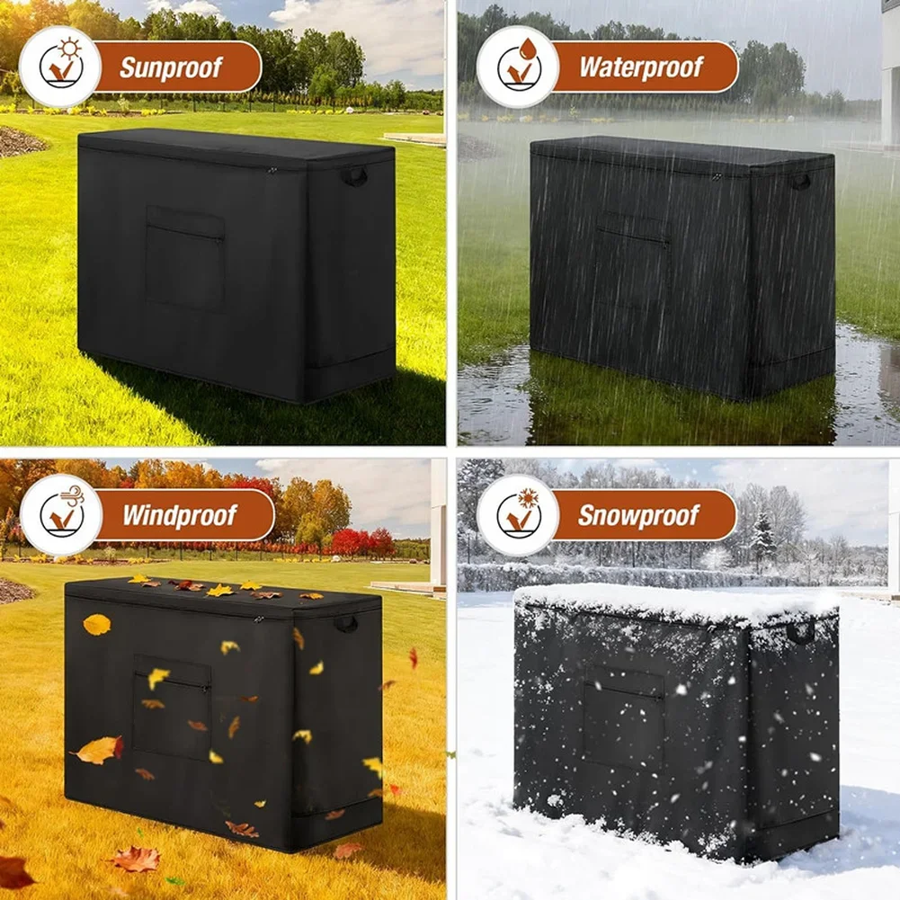210D Oxford Fabric Deep Freezer= Cover Waterproof Dustproof Chest Freezer= Cover All Season Protection Top With Zipper To Open
