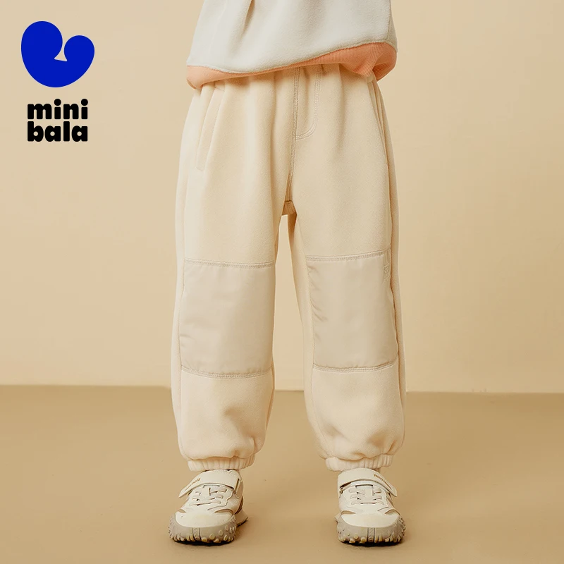 

Миниатюрные длинные штаны Bala, детские зимние теплые повседневные брюки на флисовой подкладке 2025 года для маленьких мальчиков и девочек