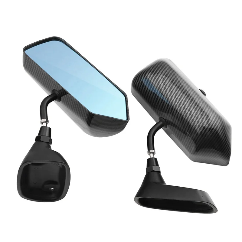 

Car Universal Tuning Mirror F1 Aluminum Base Carbon Fiber Rearview Blue Mirror Tuning Mirror Replacement Parts