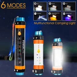 Portable LED Camping Light Rechargeable Flashlight Waterproof Tent Lantern Magnetic Work Lamp Mosquito Repellent Emergency Light