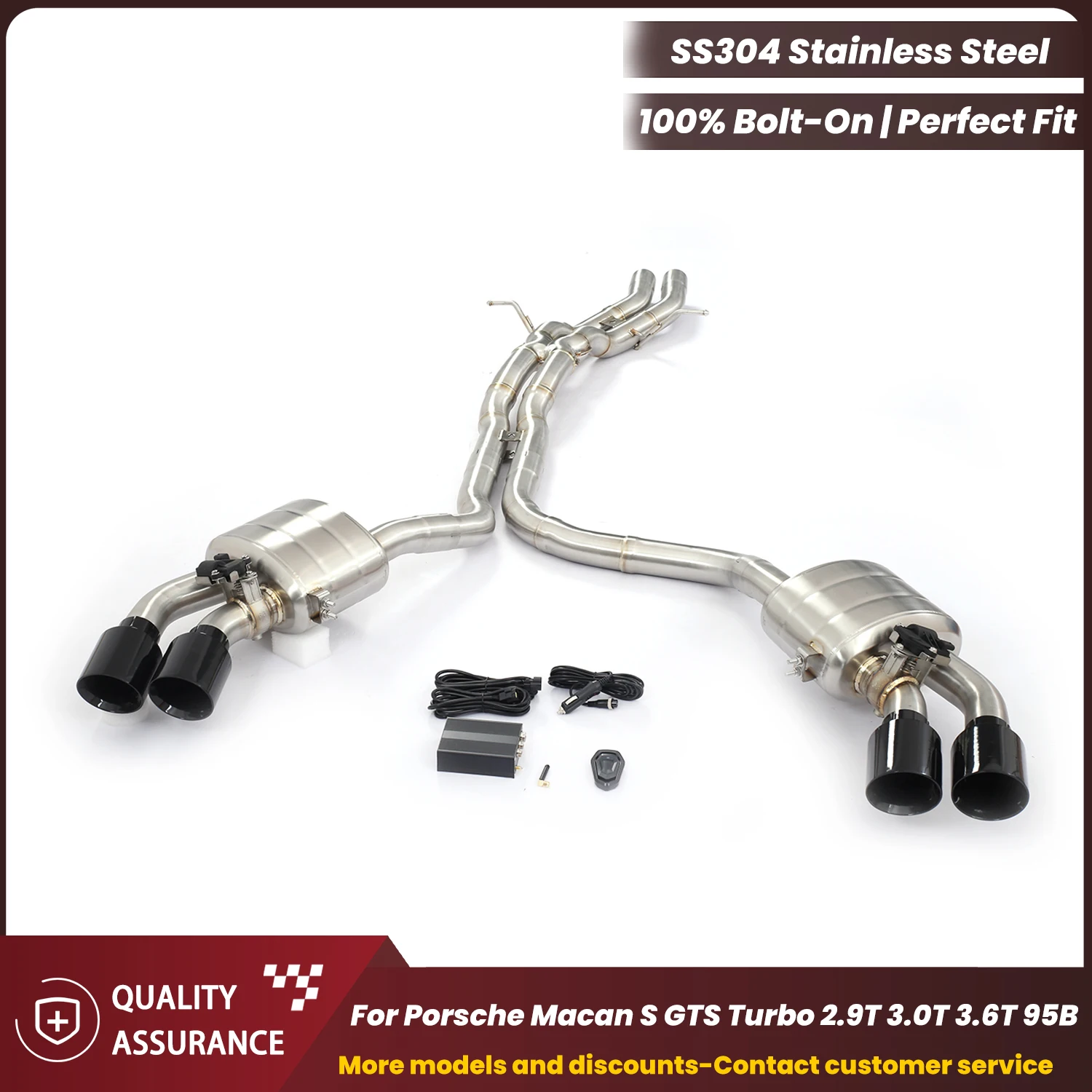 

ECCF Sporty Catback Exhaust for Porsche Macan S GTS Turbo 2.9T 3.0T 3.6T 95B Performance Upgrade Easy Installation