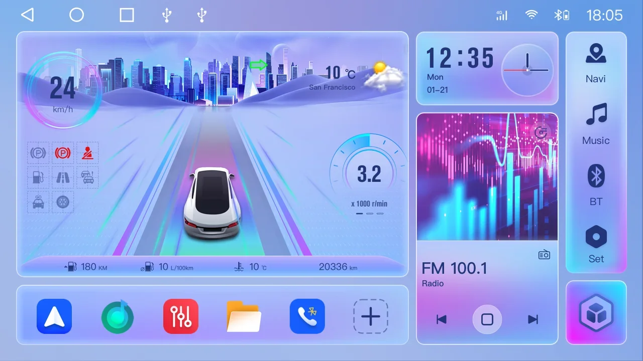Srnubi 2023 New Car Radio SSR New Driving OS UI 6.0 Android 12 T10 Can Be Upgraded Theme Firmware ADAS Assistance Systems image 6