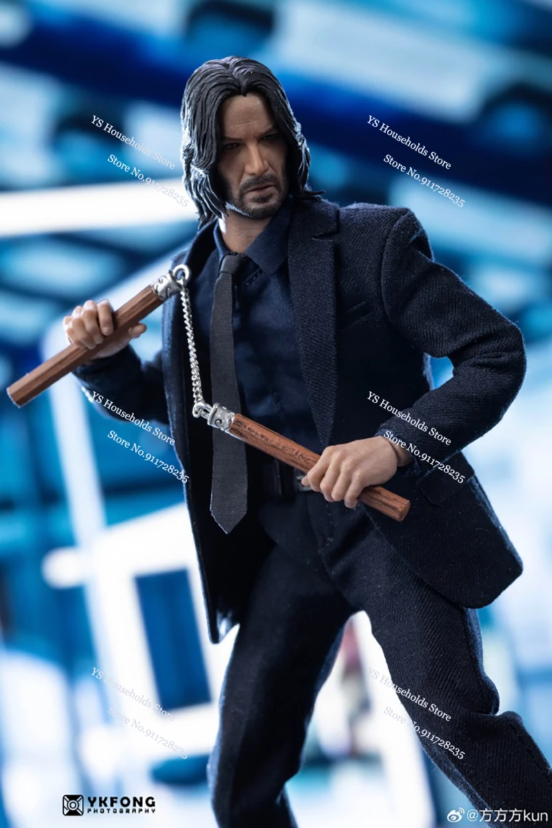 AT custom 1/12 Doek Beweegbare Man Action Figure John Wick Film Originele Delicate 6 "Volledige Set Soldaat Model Fans collectie