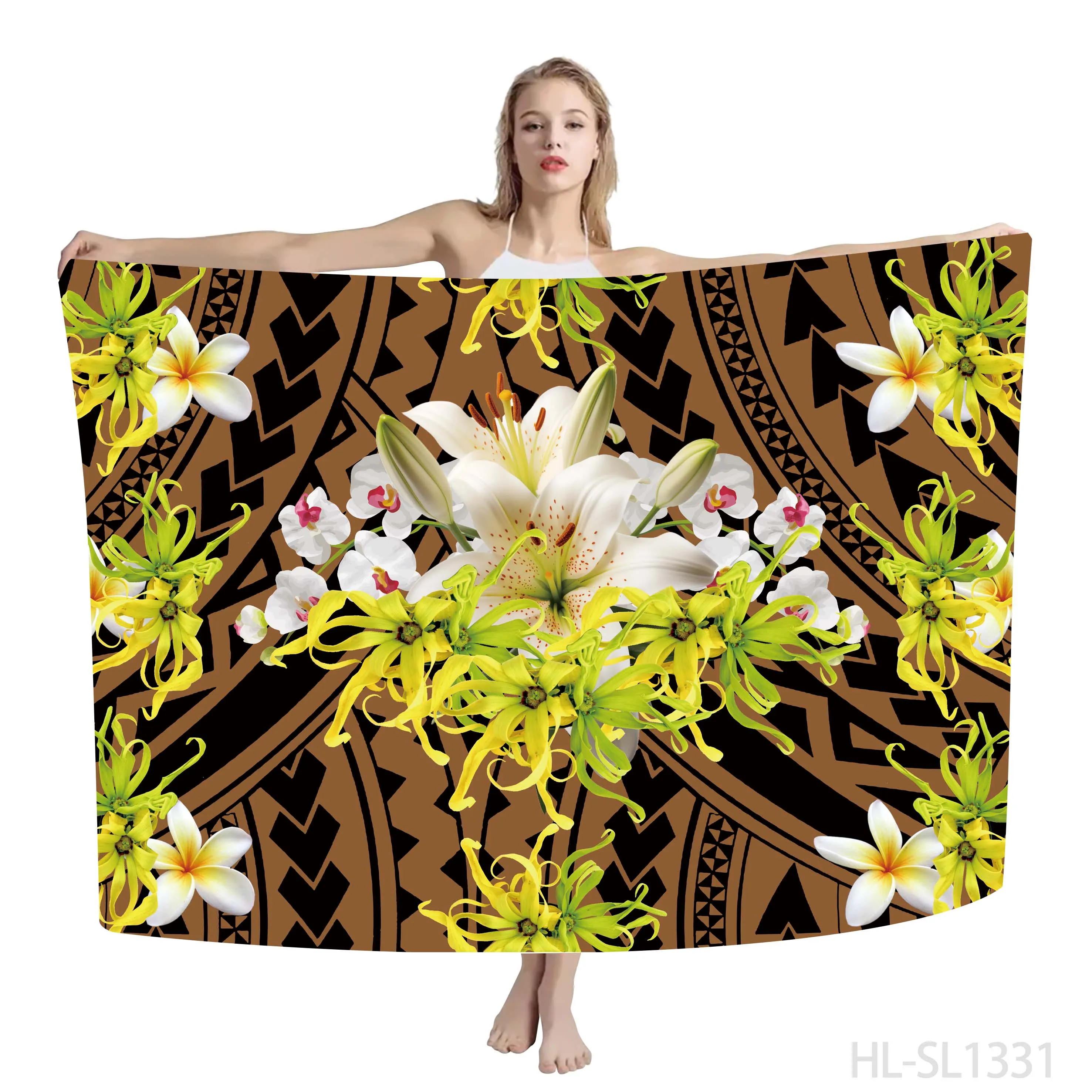 New Fashion Women Summer Beach Wear Women Cloth Sarong Tropical Island Design Lavalava Sarong Cover Up for Women