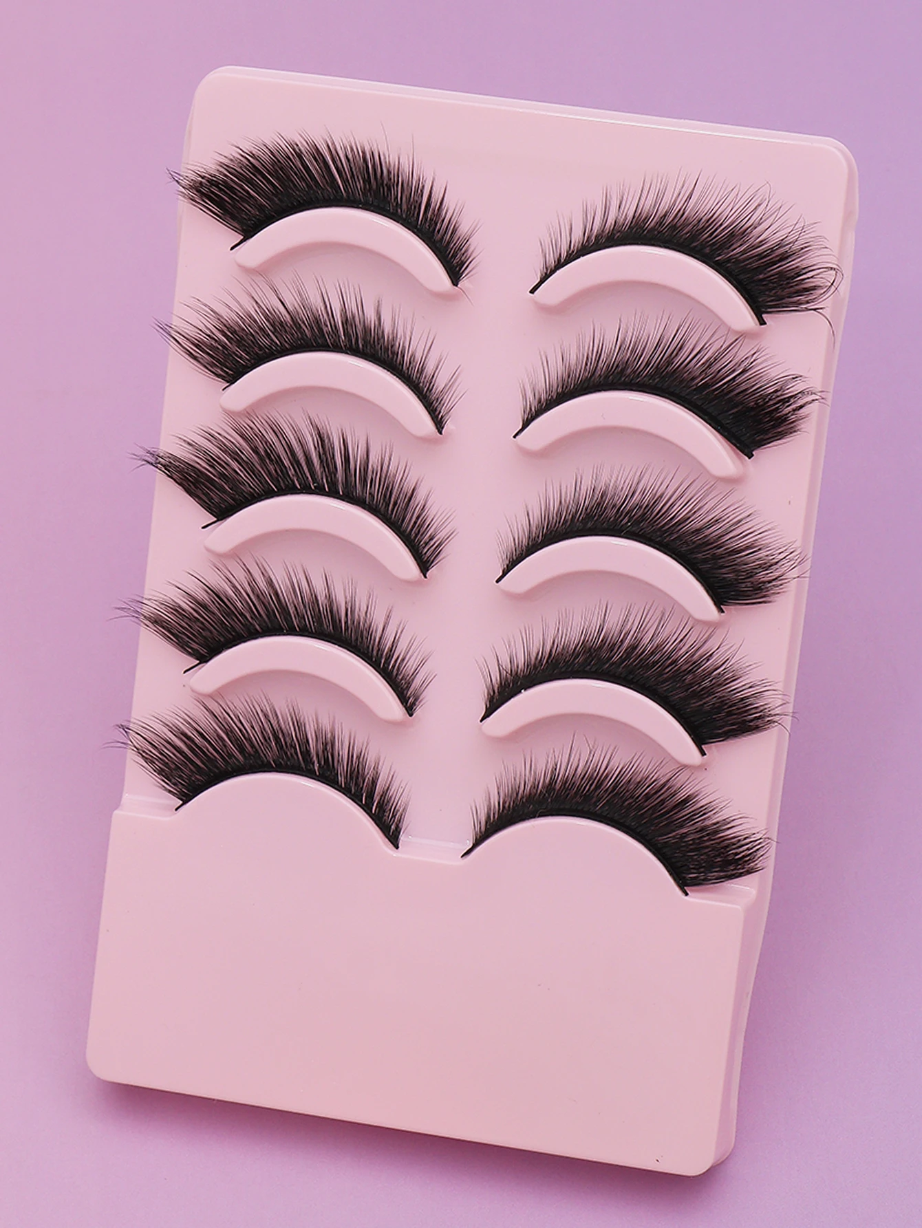 5 paia di ciglia Stile naturale affilato Bellissimo effetto comodo da indossare Trucco per ciglia finte