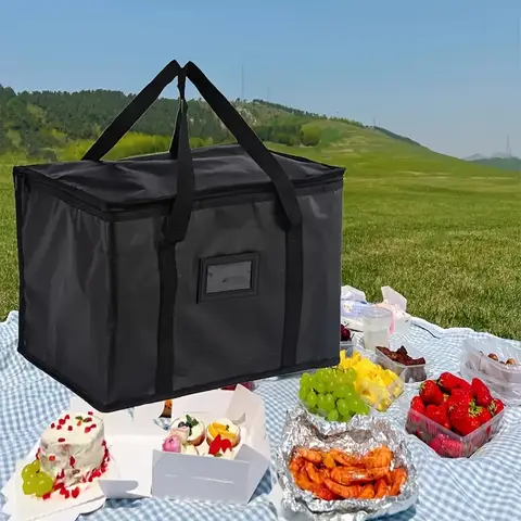 50L/70L 대용량 식품 저장 쿨러 가방 방수 지퍼 클로저 부직포 야외 캠프 피크닉 하이킹 슈퍼마켓