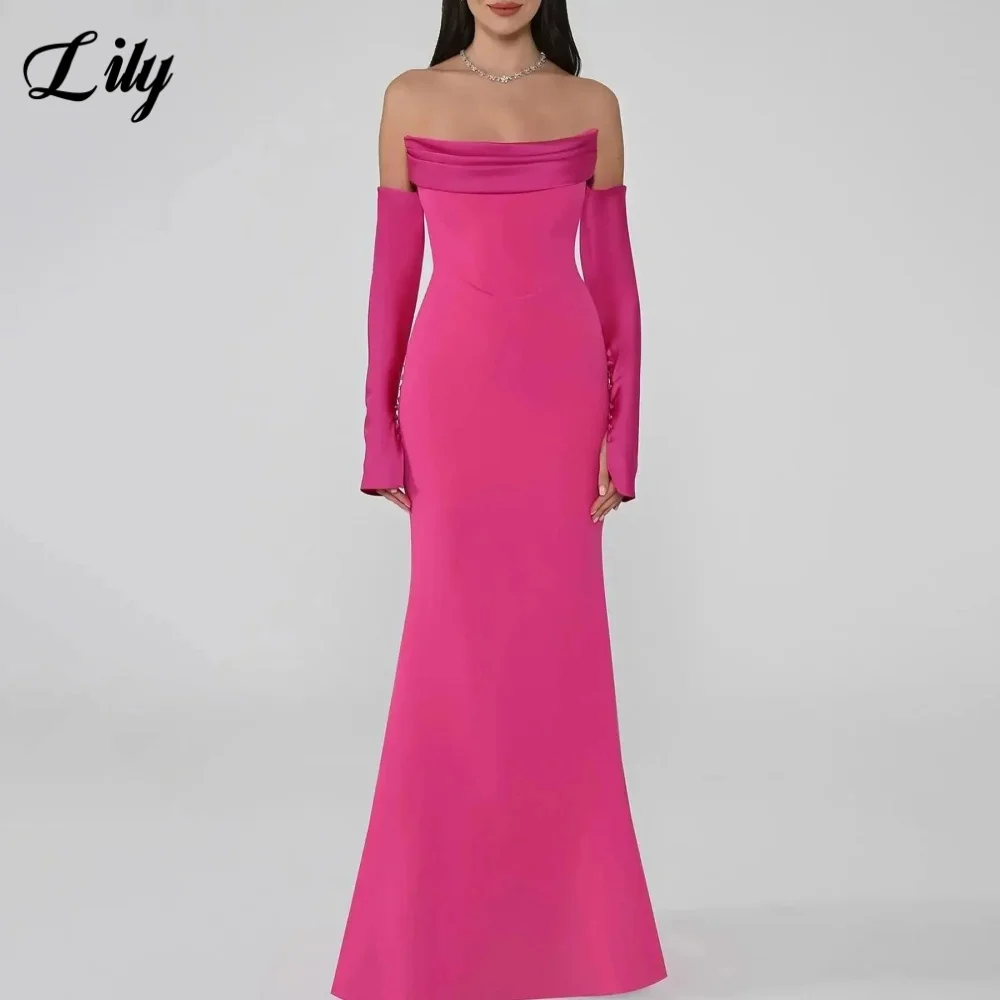 فستان سهرة بدون حمالات باللون الأزرق الزنبق مع طيات فساتين حفلات البوق من الساتان بطول الأرض فساتين لحضور الحفلات الموسيقية رداء السهرة حسب الطلب