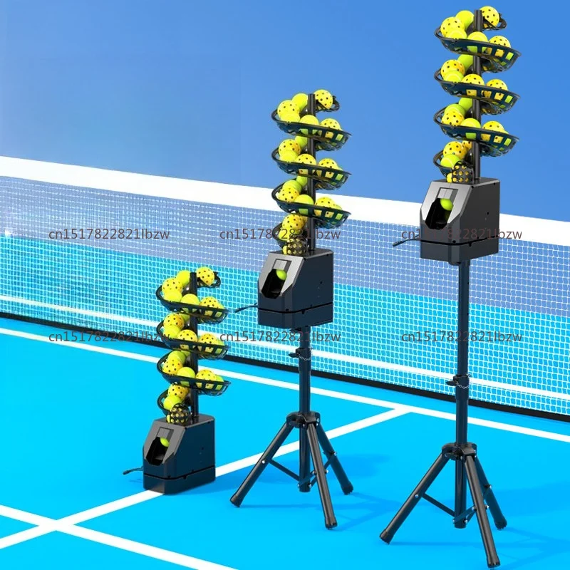 Tennis Pickleball Universal Ball Throwing Machine Remote Control Serve Machine Trainer Coach Ball Machine Single Belt Catch Net