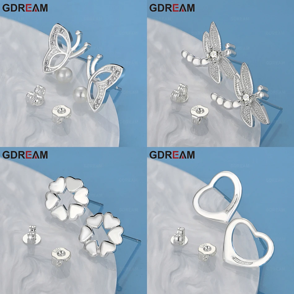 

GDREAM 925 Sterling Silver Dragonfly Earrings Fashionable Commuter Personality Ladies Gift Jewelry