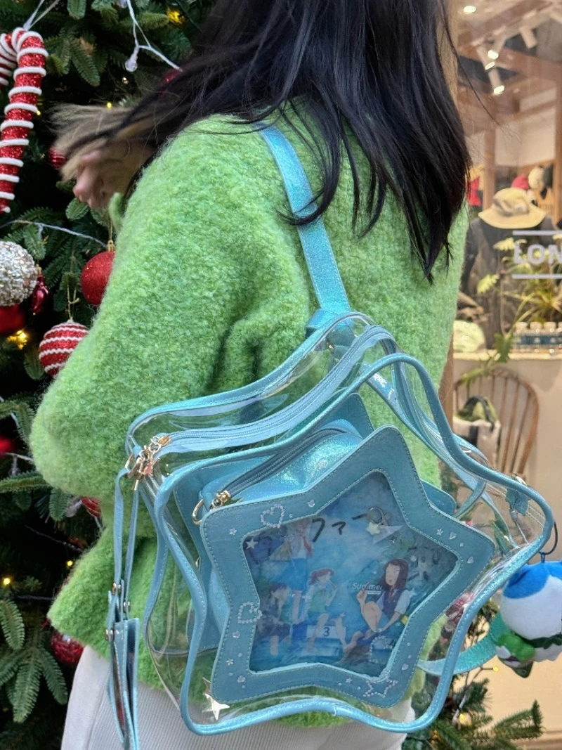 Japanese Original Crossbody Shoulder Bag Cute Sweet Star Mother-Daughter Bag Girl Clip Star Gummy Pain Bag Sweet Shopping Bags