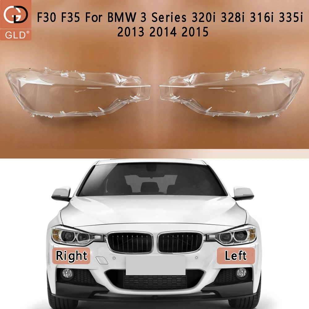 For BMW 3 Series F30 F35 2013 2014 2015 320 328 316 335 Car Headlight Shell Transparent Lampshade Headlamp Cover Lens Plexiglass