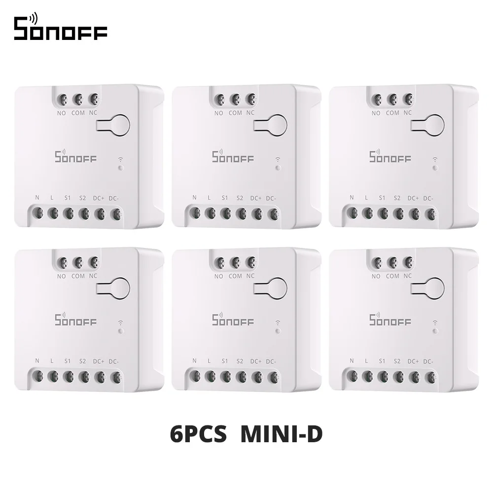 SONOFF MINI-D Droog contact WiFi Smart Switch ESP32 Chip Matter Compatibel AC/DC-ingang 1-10PCS Set Smart Scene via eWeLink Alexa