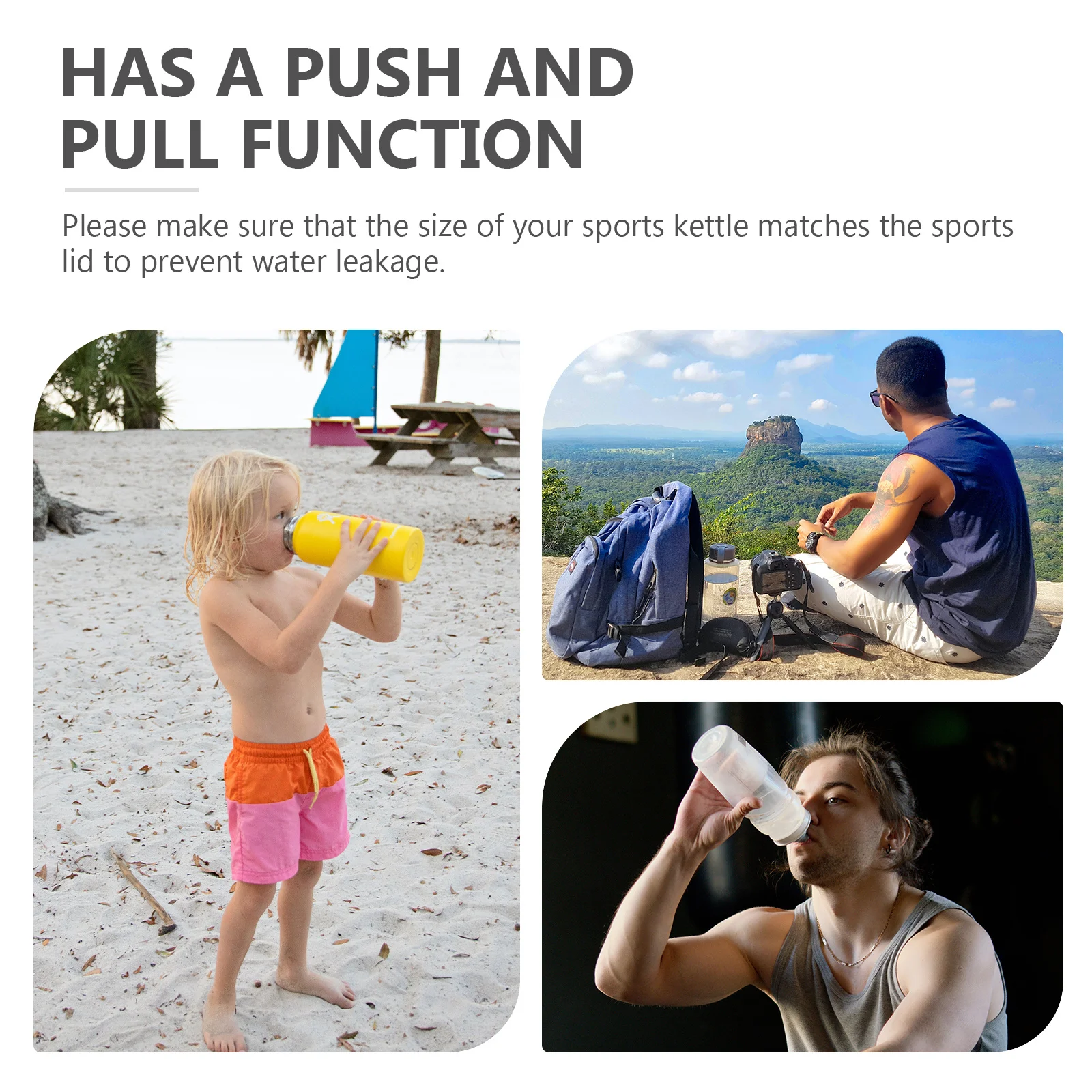 

20pcs Sports Pull-Tab Water Bottle Caps 2.8Cm Reusable Replacement Lids For 28Mm Bottles Portable Sealing Bottle Lids Outdoor