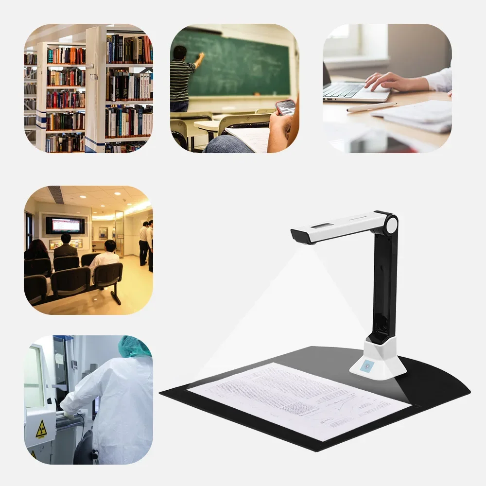 BK50 10 Mega-pixel High Definition Portable Book Scanner Capture Size A4 Document Camera for File Recognition Scanner