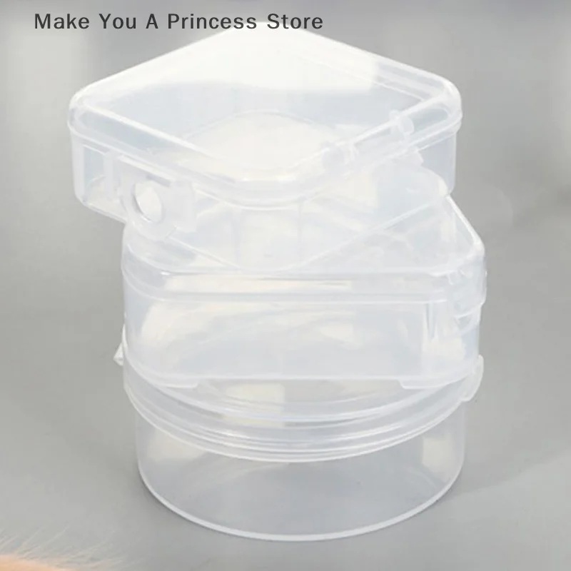 Custodia in plastica da 10 pezzi per soffio in spugna trasparente, borse per cosmetici da viaggio portatili, custodia per cosmetici