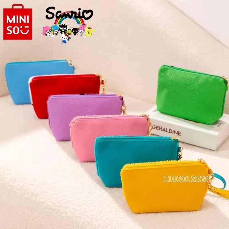 MINISO Sanrio New Coin Purse Luxury Brand Fashion Trend Portable Women's Coin Purse Cartoon Cute Portable Storage Clutch Bag