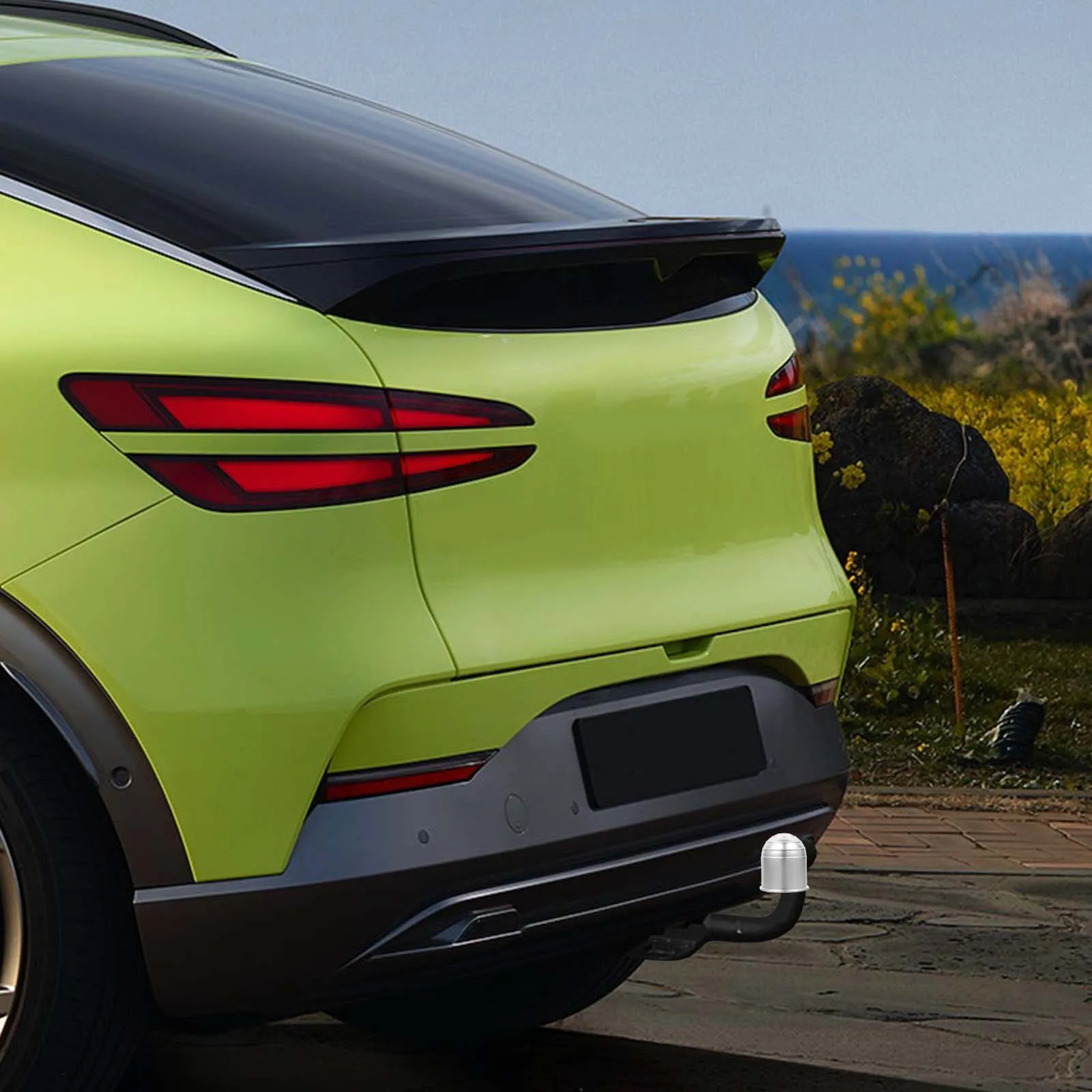 

2 шт., чехлы для шариков сцепного устройства, пластиковые шарики для прицепа, защитная крышка, чехол для буксирного шара, аксессуары для буксировочного сцепного устройства для автофургона, чехол для мяча прицепа