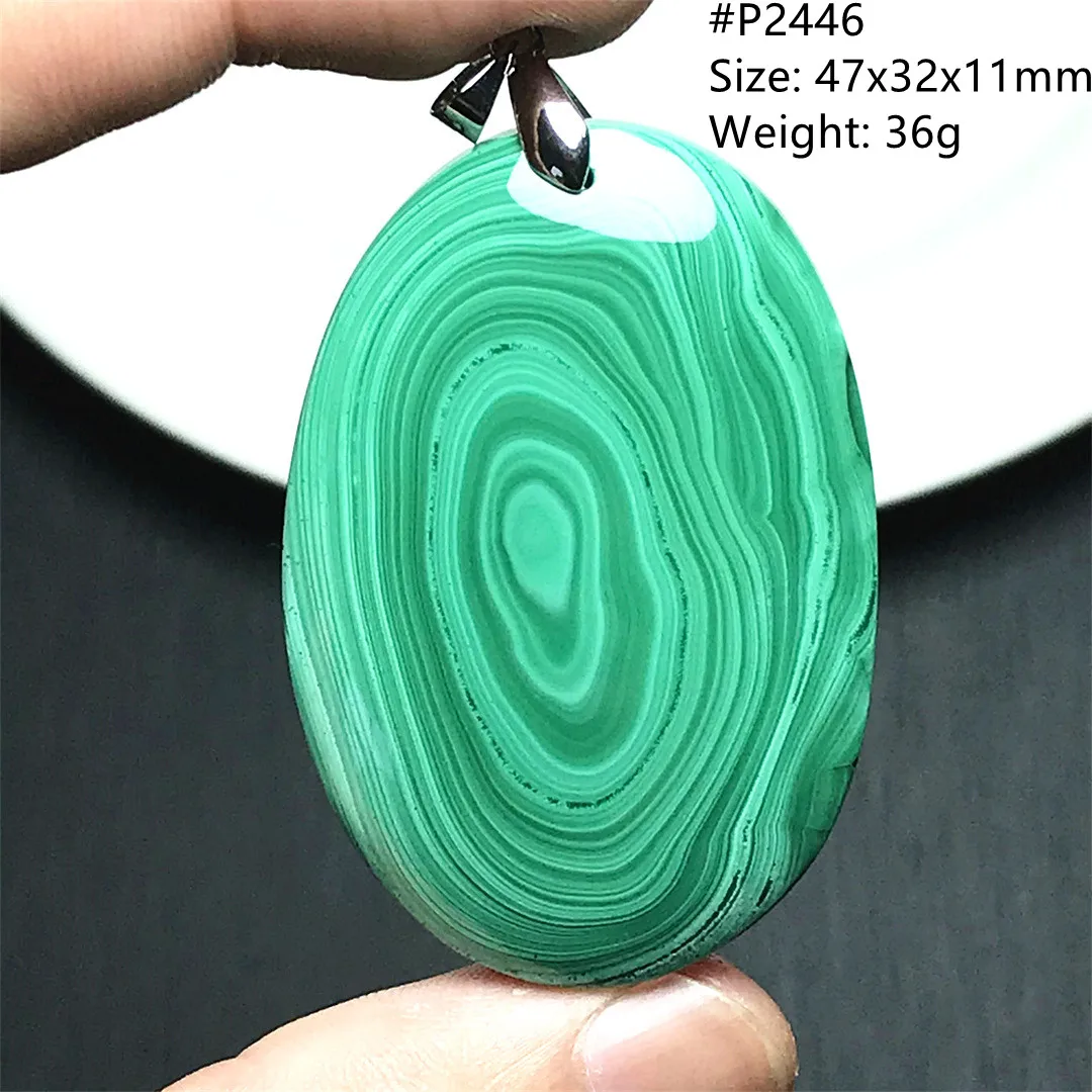 Natural Green Malachite Pendant Jewelry For Women Lady Men Healing Love Wealth Gift Crystal Stone Silver Beads Gemstone AAAAA