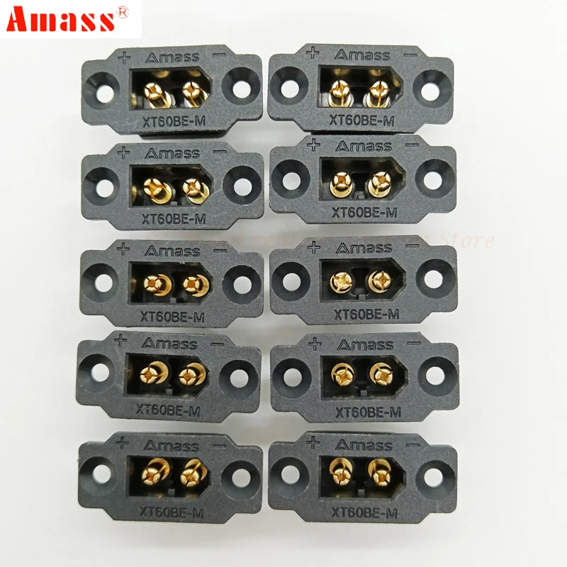 5pairs/5/10pcs Amass Black XT60BE-M Male XT60BE XT60H Bullet Connector Wire Cable Plug For RC FPV Charger Battery Motor ESC