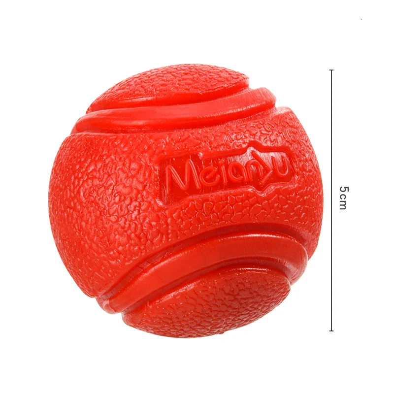 Solid Bite-Resistant Chewing Toy Ball for Pet Dog, Indestructible Ball, Rubber Training, Interactive Game, 5cm